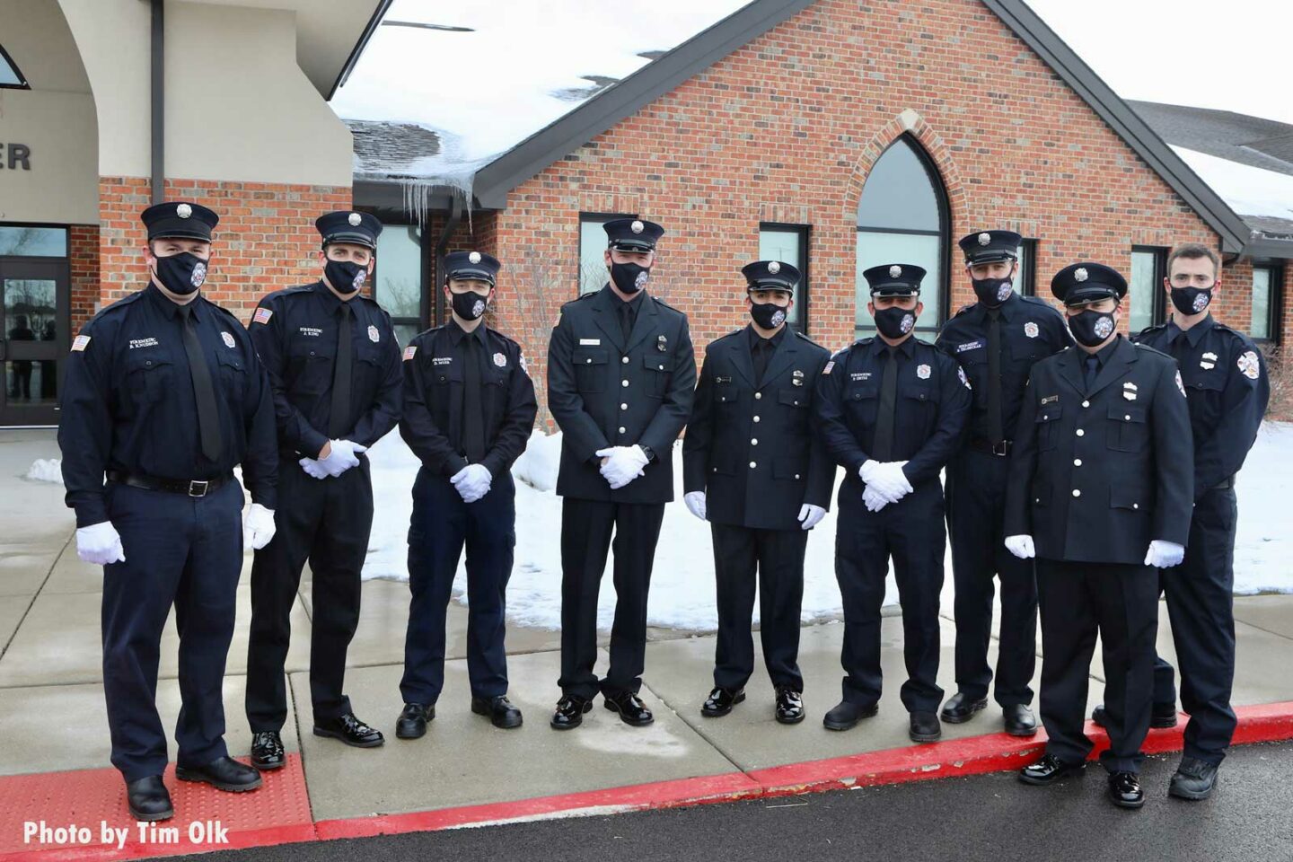 Firefighters assembled at funeral for Deputy Chief Al Schlick