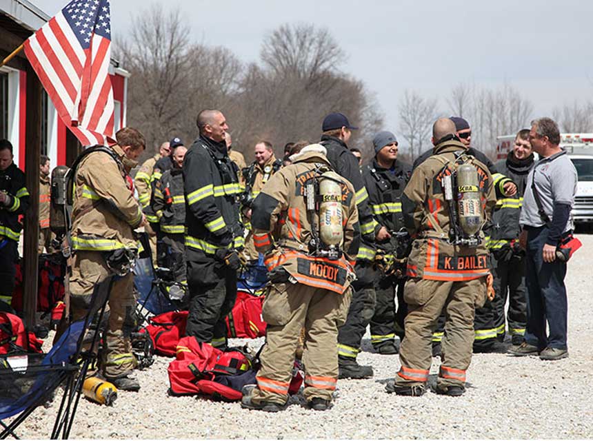 Firefighters training at FDIC