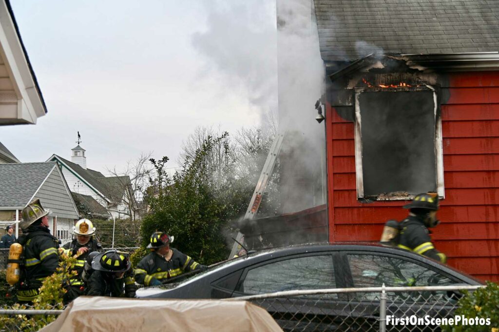 Firefighters at Floral Park house fire