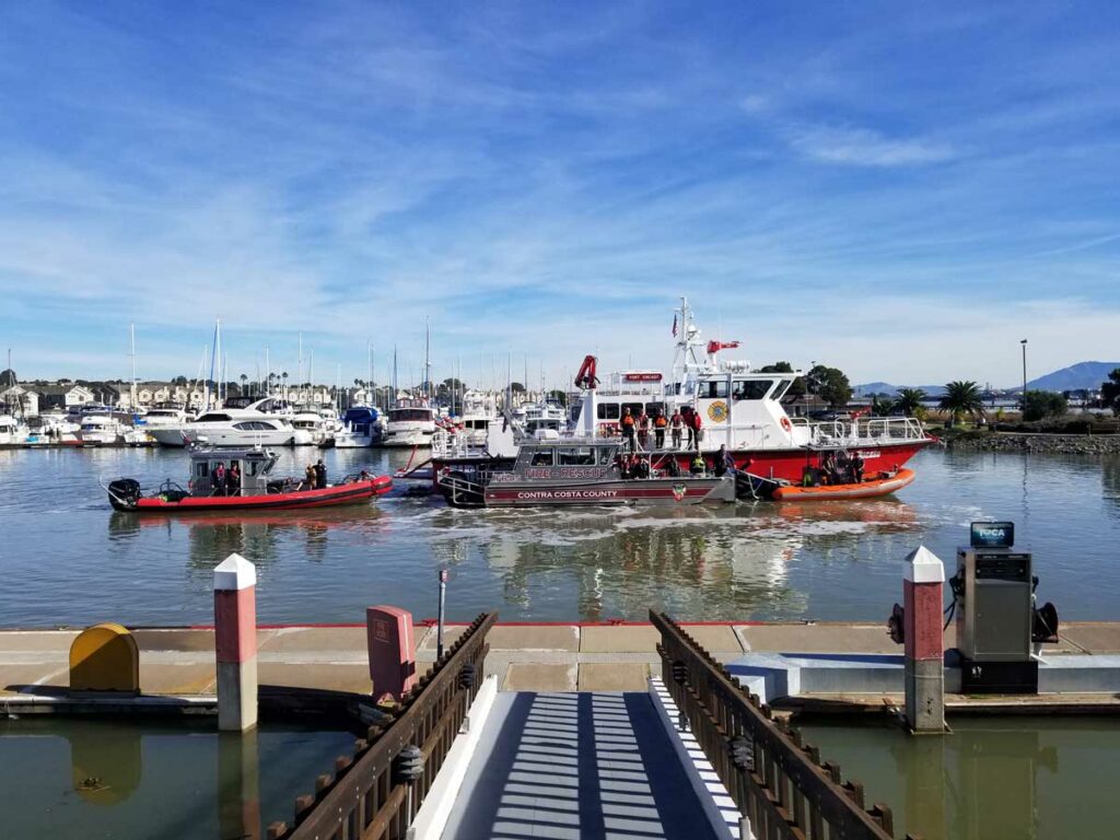 Fireboat training