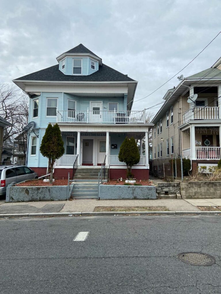 A long at the distances between porches and structures