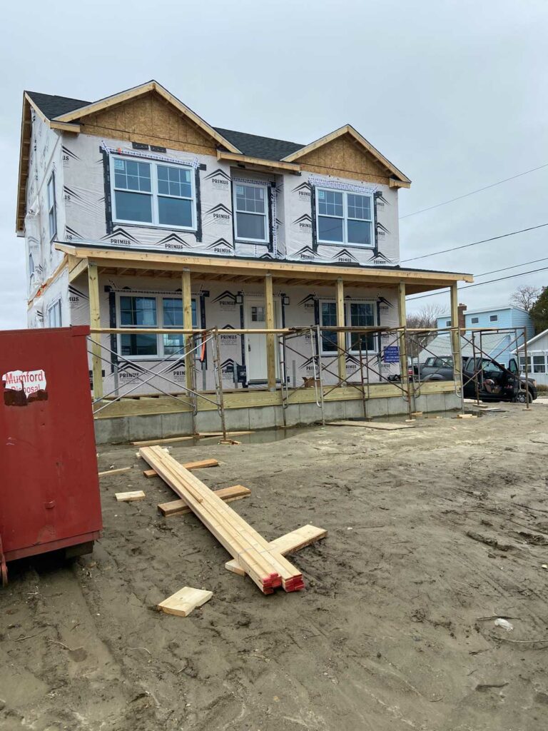 Porch under construction