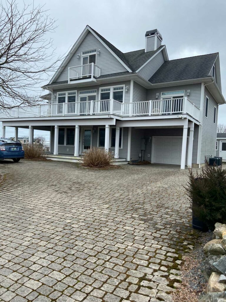 Porch that spans the front of a residence