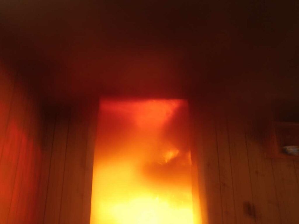 Flashover in room