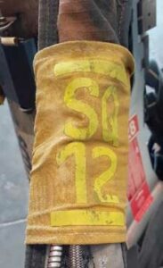 SCBA shoulder strap identifier