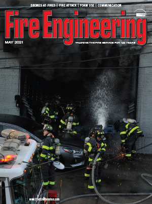 FDNY firefighters at bus repair facility