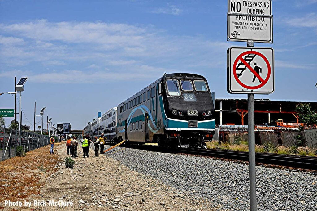 The scene of a railway incident in Los Angeles, California