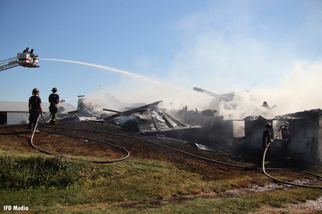 Structural collapse of barn