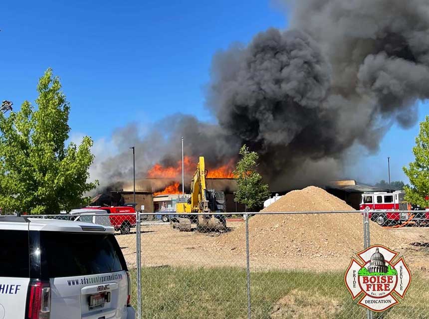 Fire consumes a school in Boise, Idaho