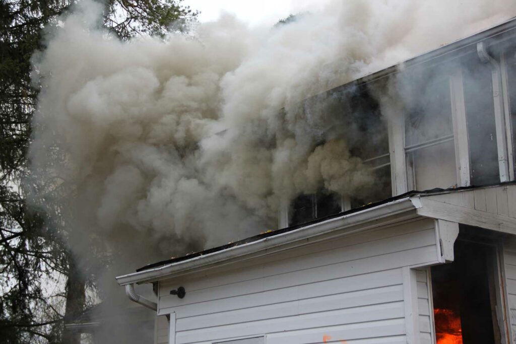 Smoke emerging from home