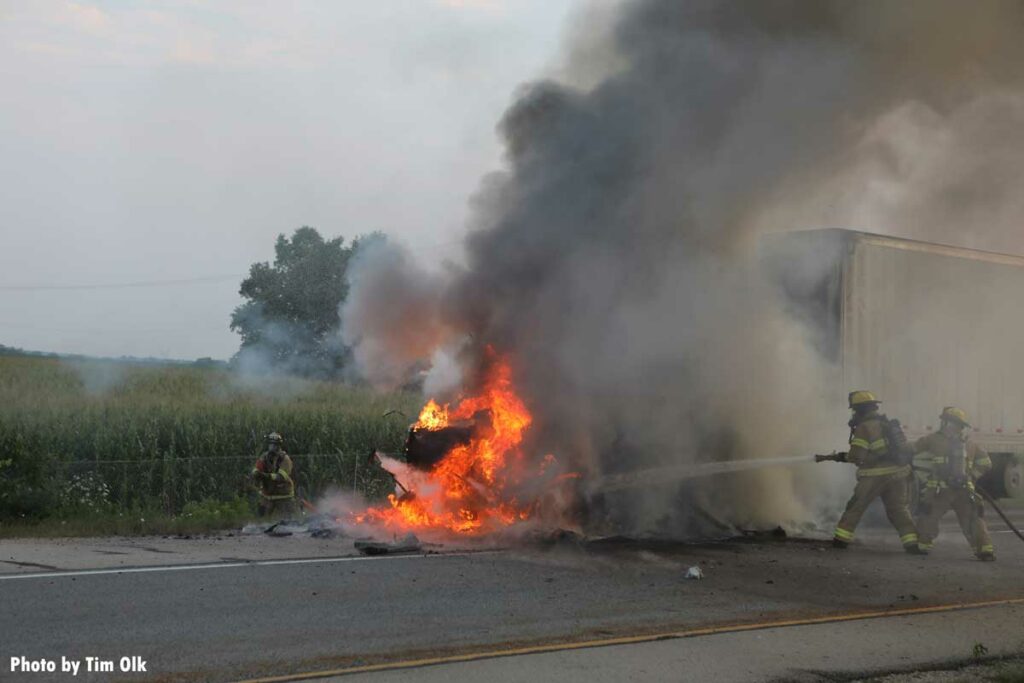 oone County Fire Protection District 2 firefighters respond to a recent semi fire.