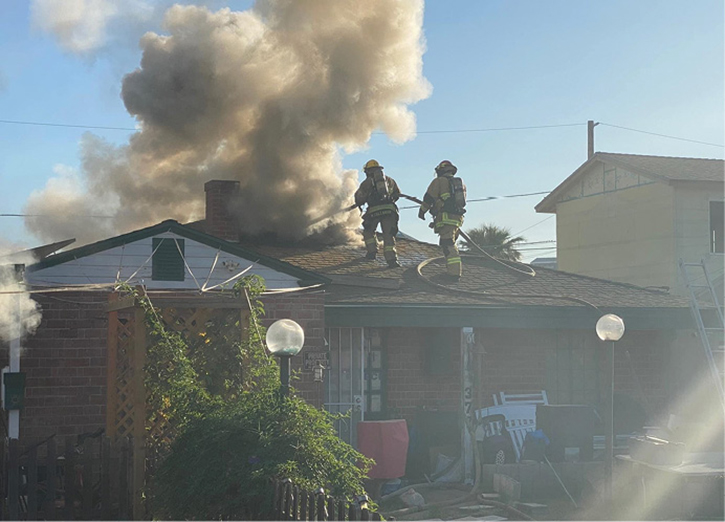 The IC must put his IAP in motion through the coordination of fireground action and tactics. In this photo, fireground efforts are well synchronized. Firefighters must coordinate work on the fireground such as search and fire attack; ventilation and water application; and, where appropriate, roof attack with interior efforts to address structural extension.