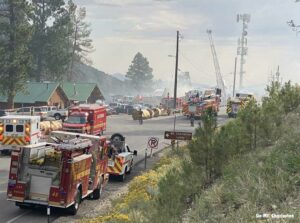 Vegas firefighters battle fire that ravages Mt. Charleston Lodge