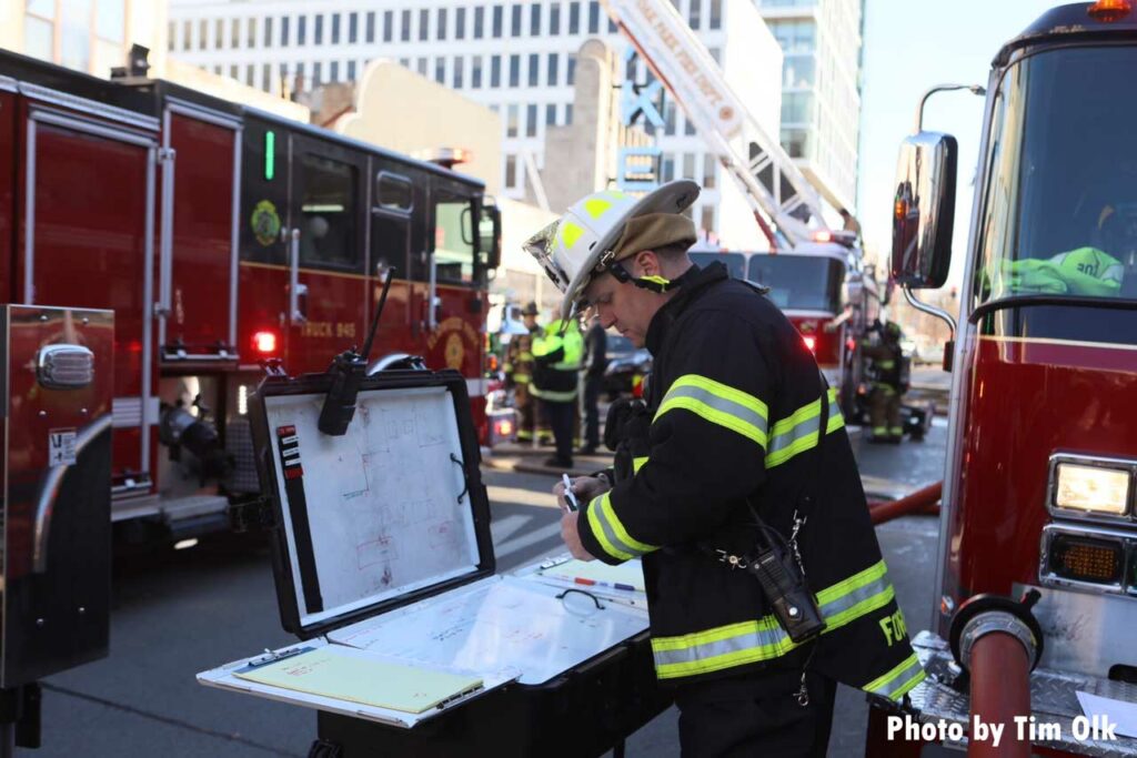 Command post at Oak Park IL fire