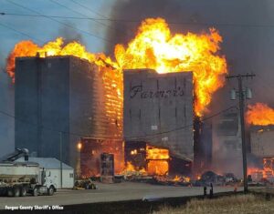 Wildfire burns buildings in Denton, Montana