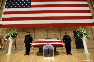 Sterling Fire Department Lieutenant Garrett Ramos LODD casket