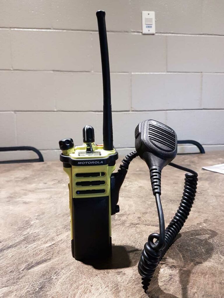 Firefighter portable radio