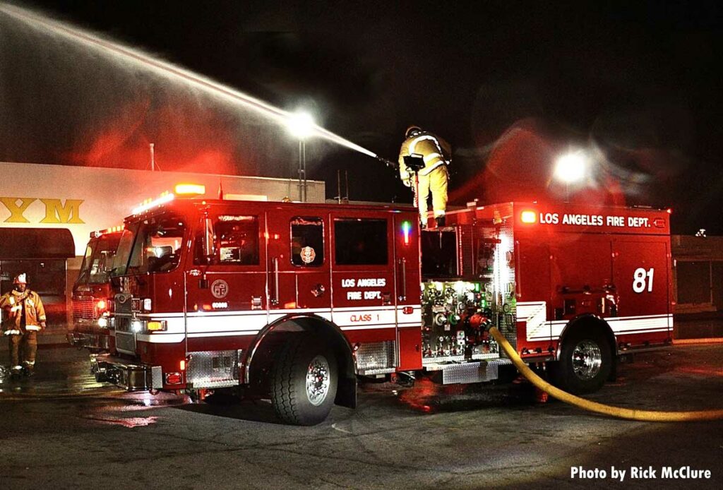 LAFD pumper with deck gun