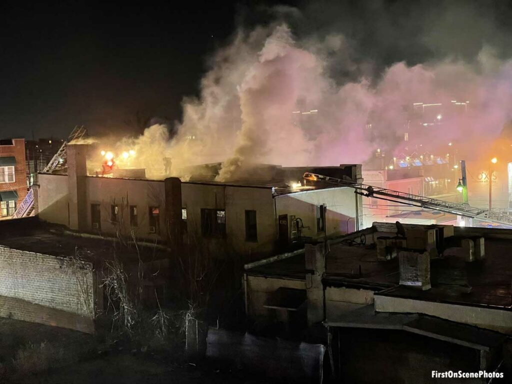 Smoke and ladders at Mineola fire