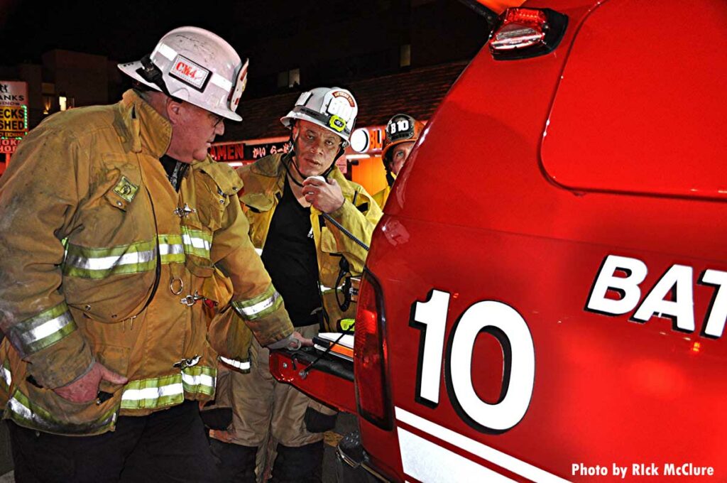 LAFD chiefs at command post