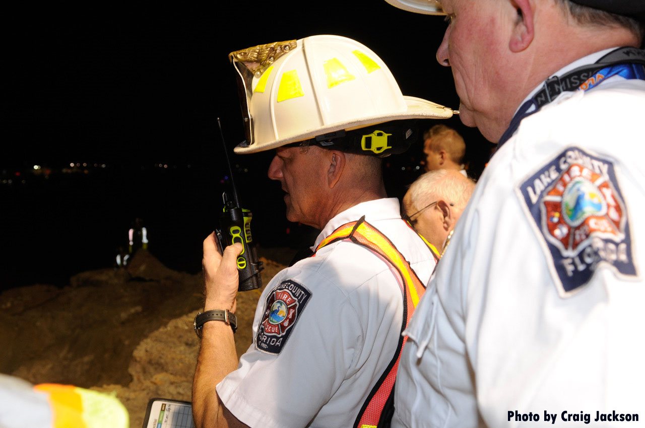 Command officers at trench rescue