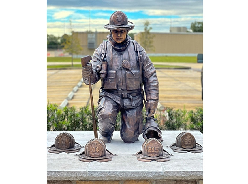 Fallen firefighter statue