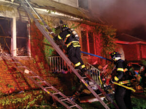 North Riverside IL firefighters at fire in home