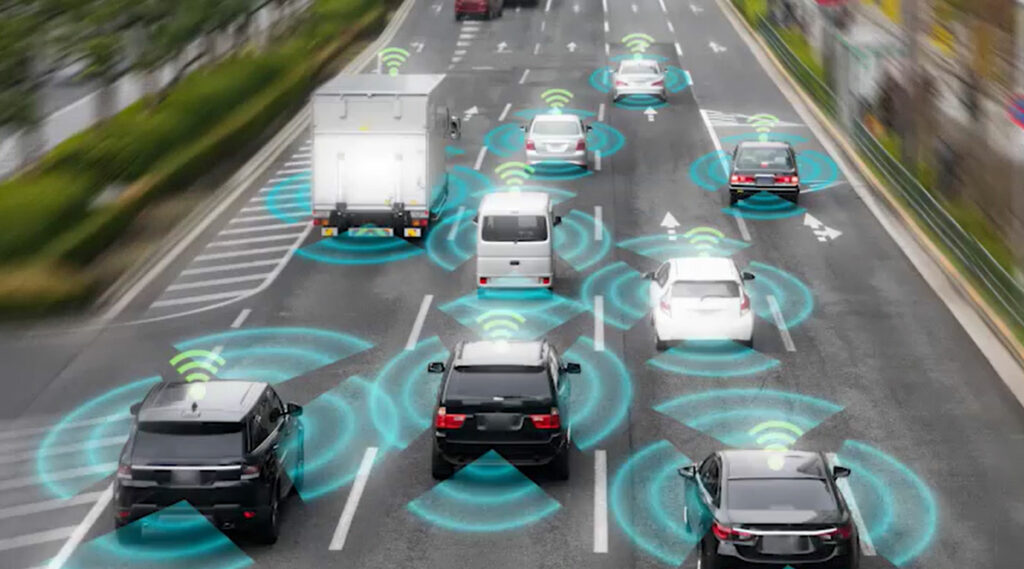 Car distance and connected vehicles