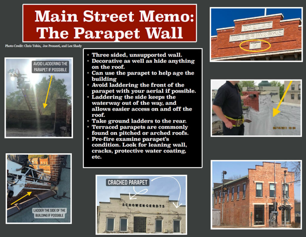 Main Street Parapet Wall