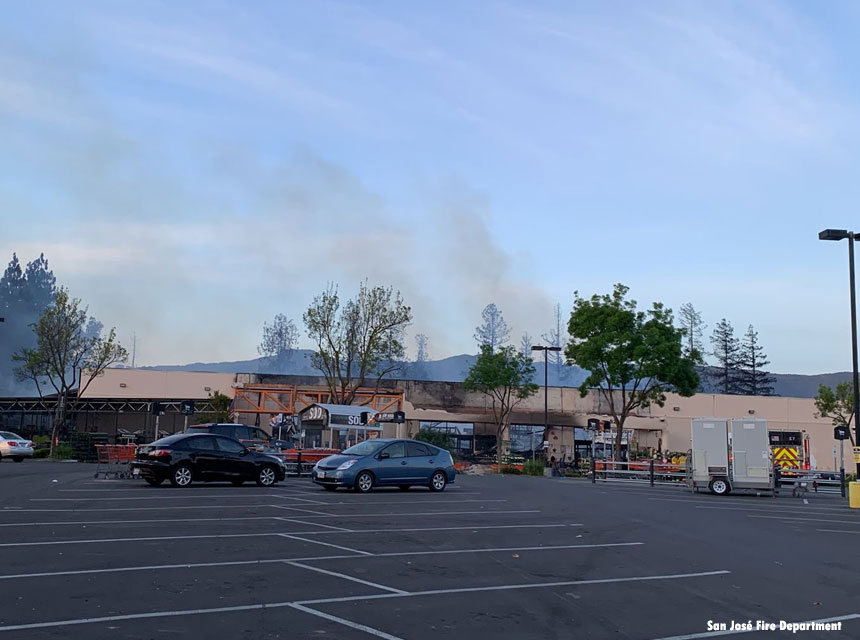 San Jose CA home depot fire