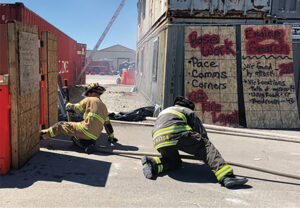 Firefighters hands-on training for search