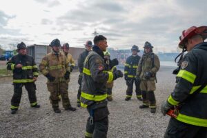 Firefighters at FDIC 2022 hands-on training