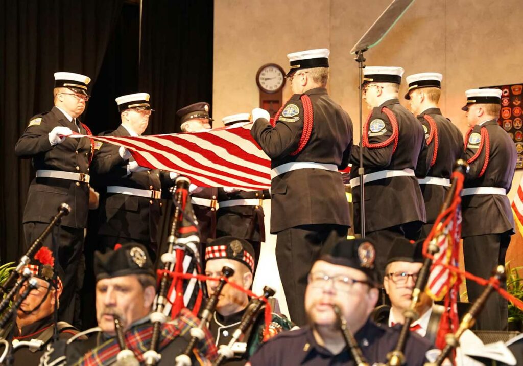 Honor guard folding flag FDIC 2022