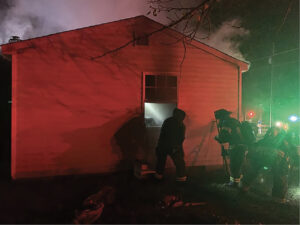 Suffolk firefighters at fire scene