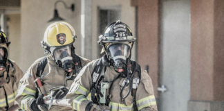 Tubac AZ firefighters on the line