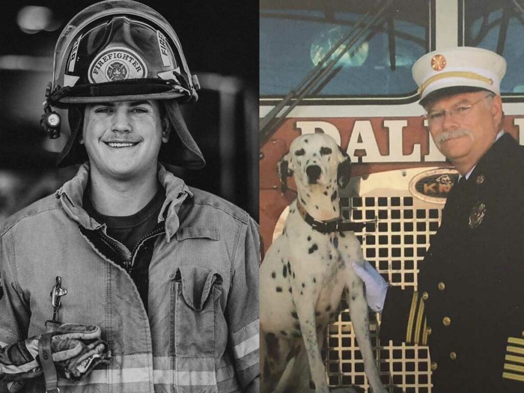 Dalhart Firefighter Brendan Torres and Fire Chief Curtis Brown