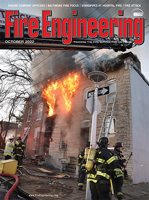 Baltimore City firefighters at fire