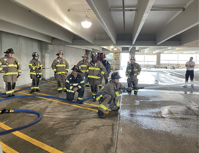 Standpipe operations with firefighters