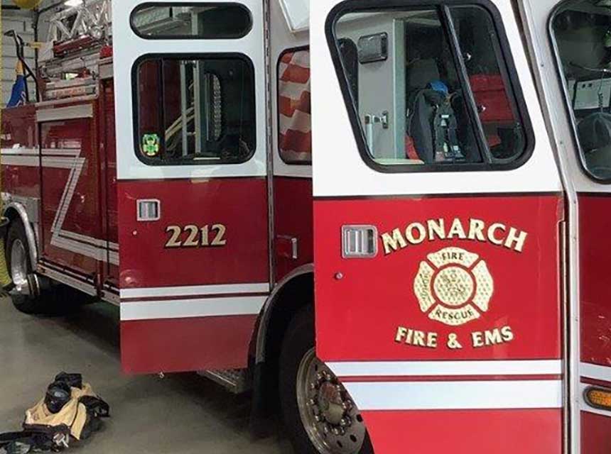 Monarch Fire and EMS fire truck