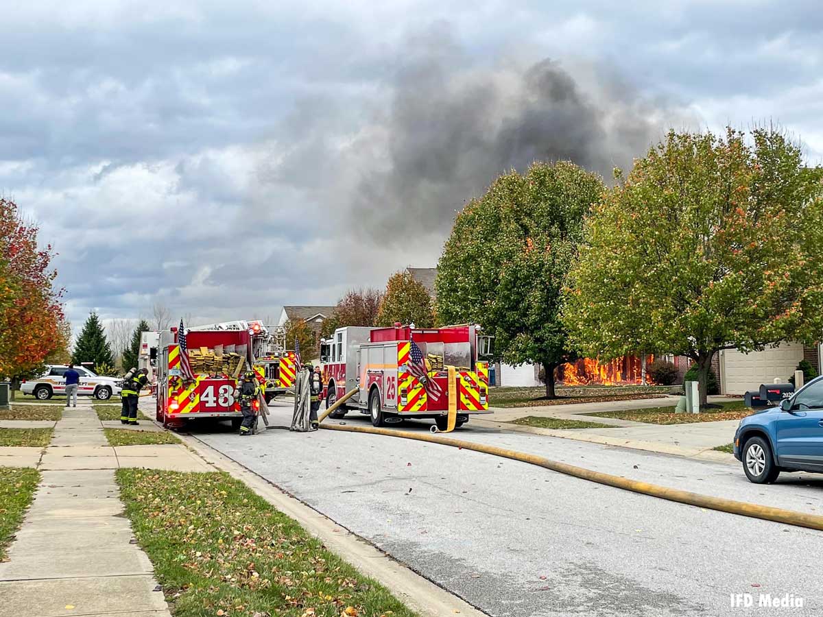 Indianapolis fire engines and supply line