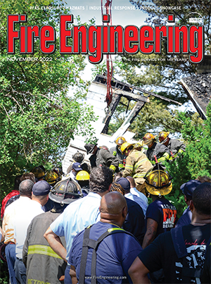 Detroit firefighters after fire and structural collapse