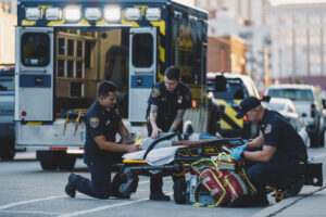 medics in the street