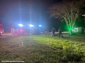 Firefighters managed to rescue three dogs from this Suffolk house fire