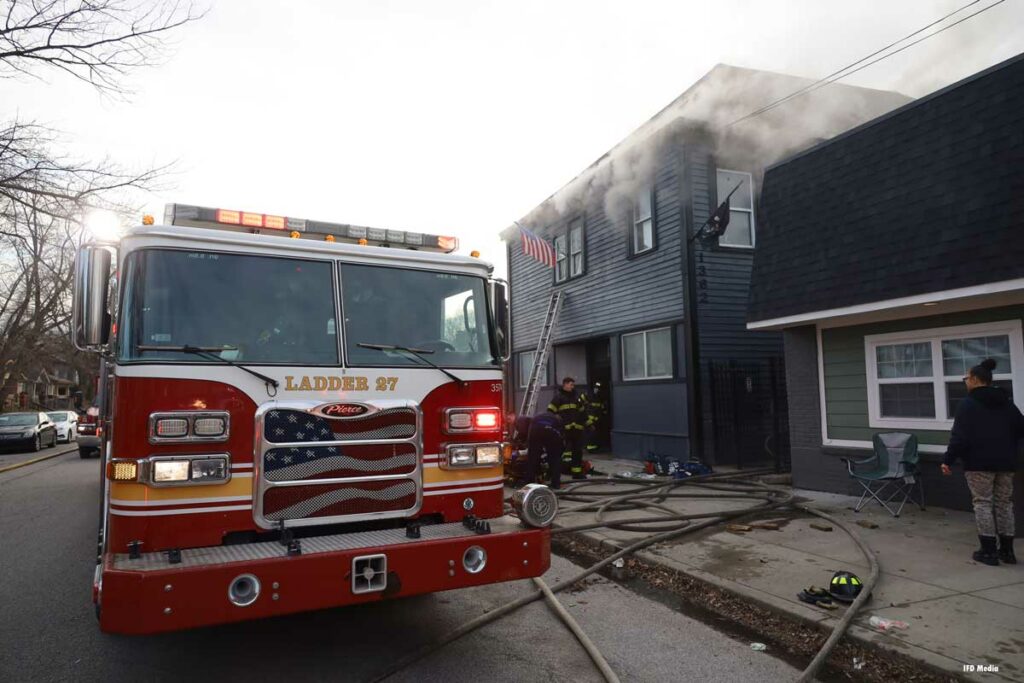 Indianapolis firefighters rescue unconscious victim from North Olney fire