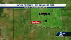 Davidson OK house fire kills three children