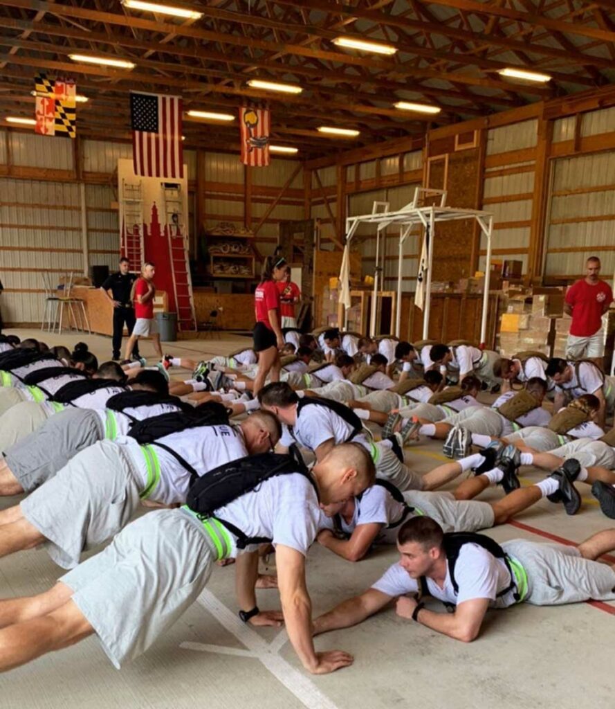 Frederick County Recruits during morning PT