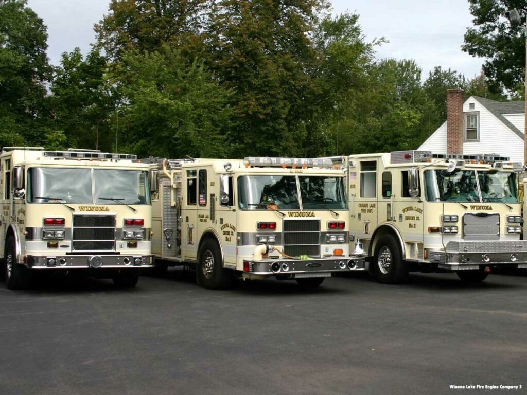 Winona Lake fire trucks