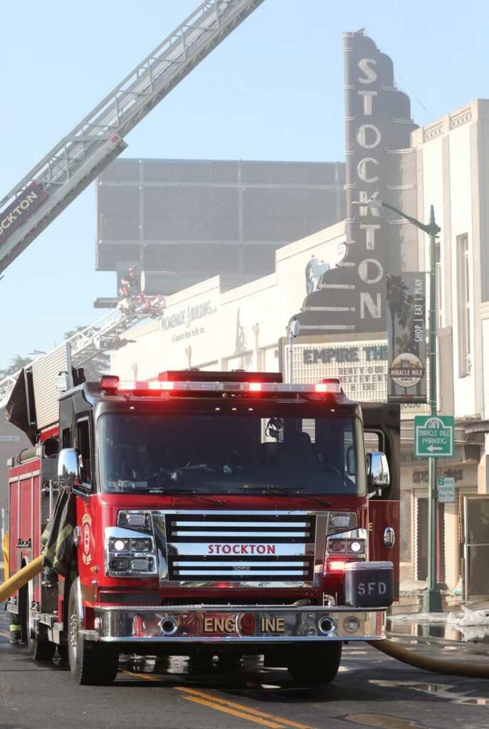 Stockton Fire Truck at Stockton Empire Theater