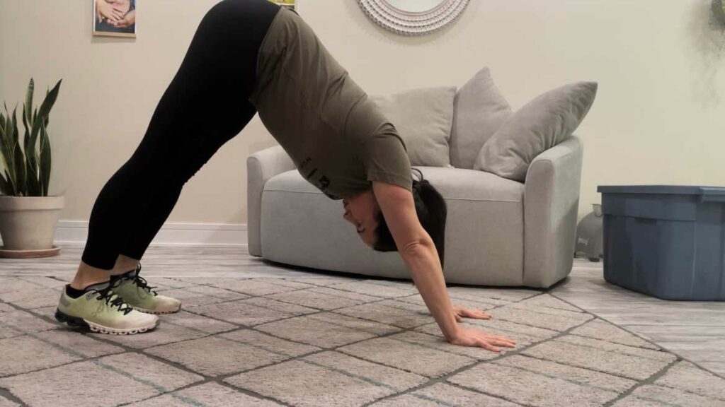 firefighter physical fitness downward dog