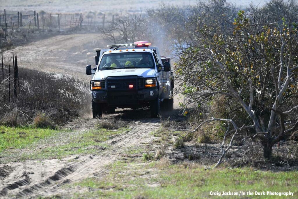 Brush truck at Florida fire